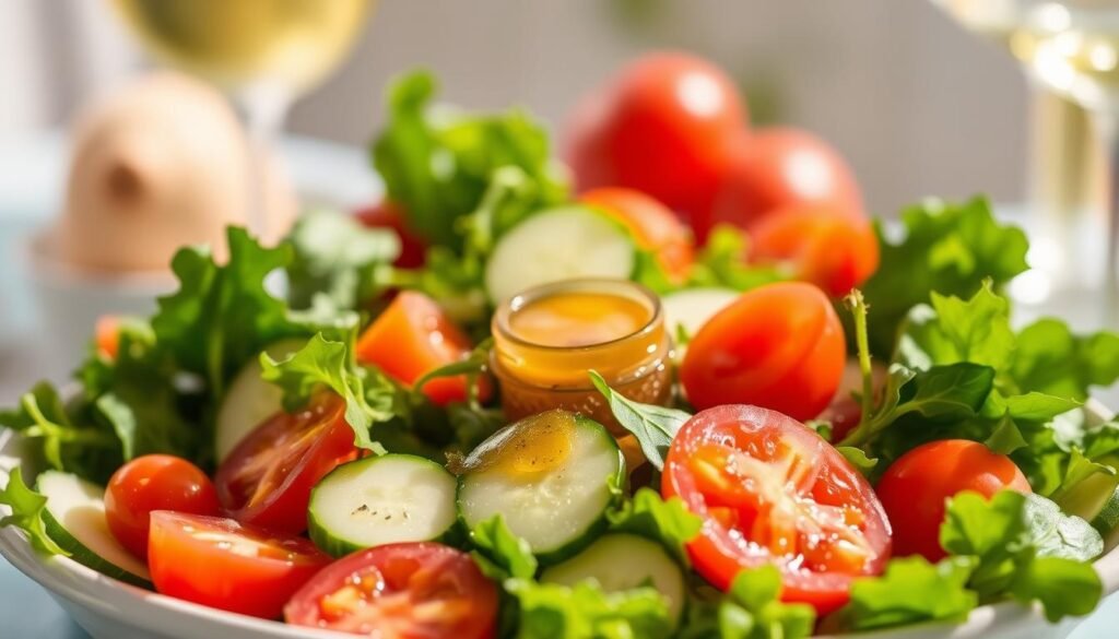 salad with homemade dressing