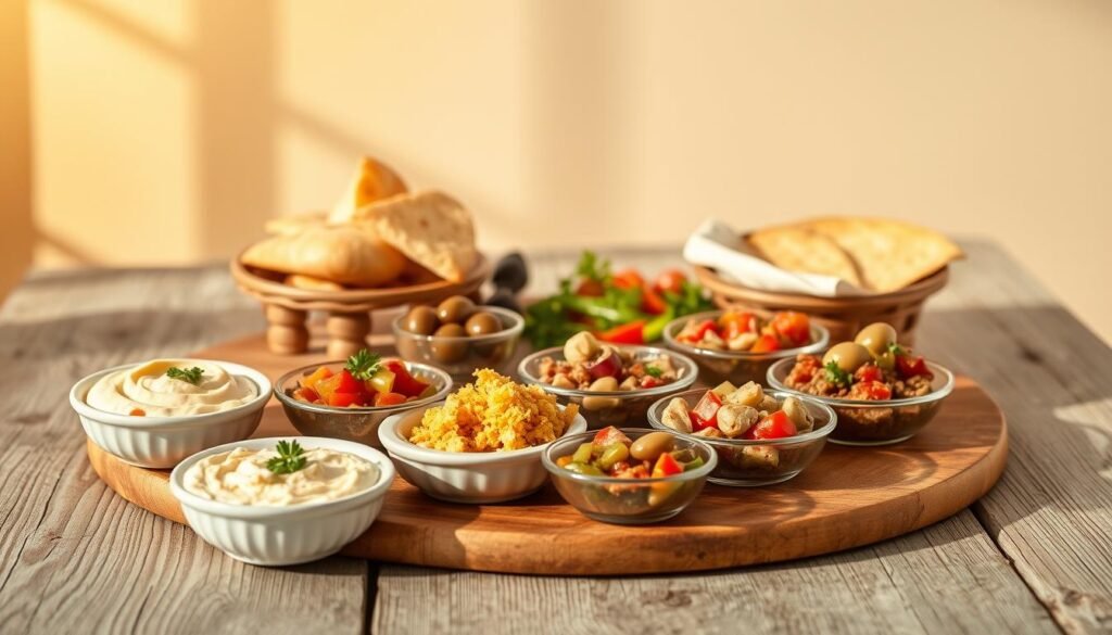 serving middle eastern food