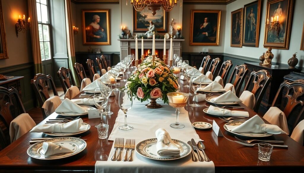 setting a traditional English table setting a traditional English table