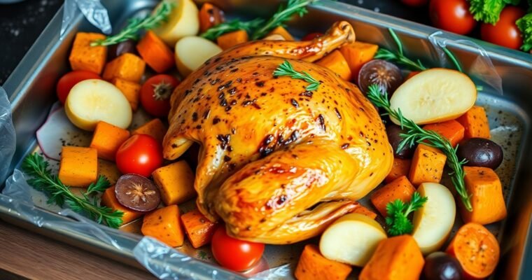 Sheet Pan Chicken Dinners with Zero Cleanup