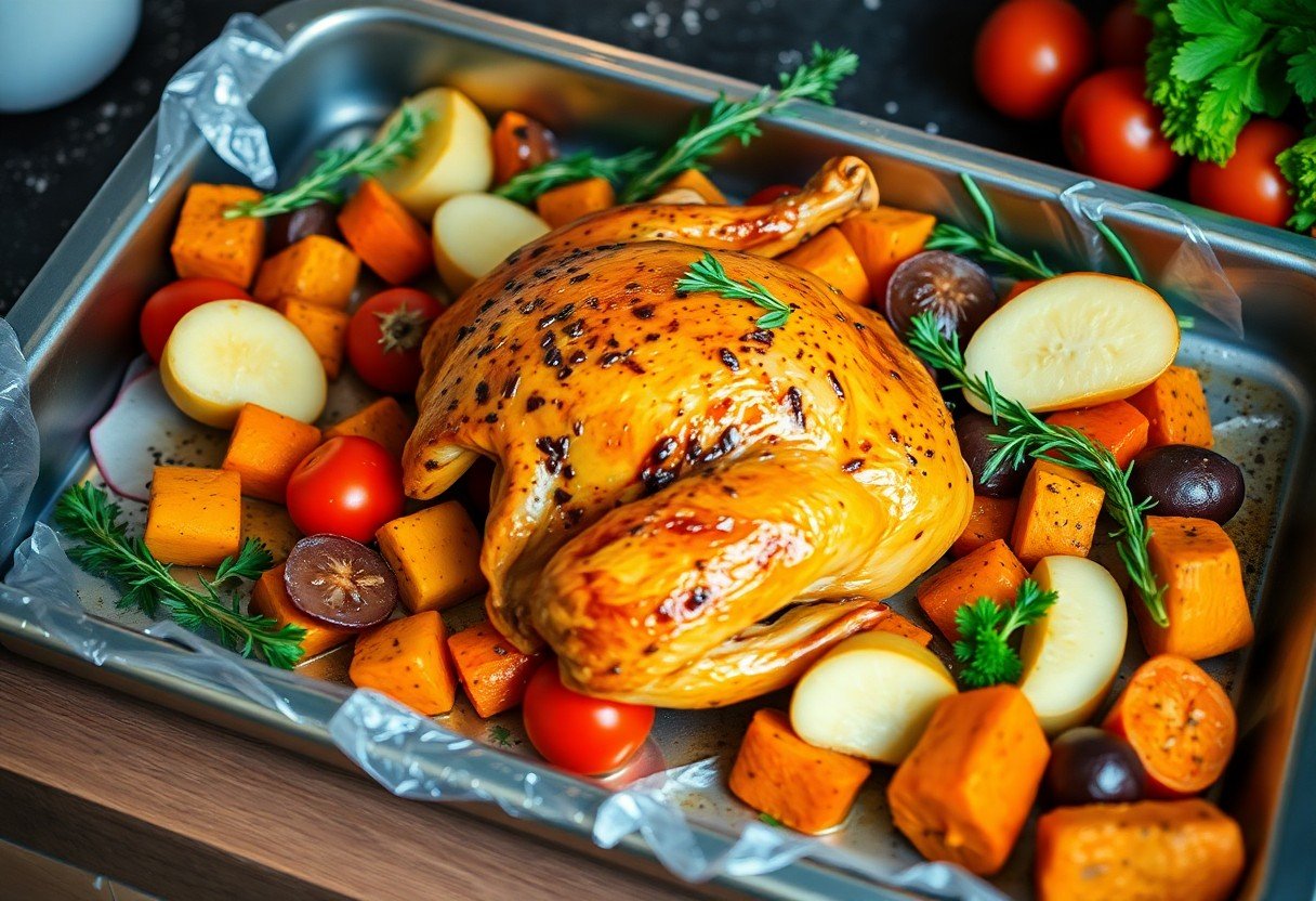 Sheet Pan Chicken Dinners with Zero Cleanup