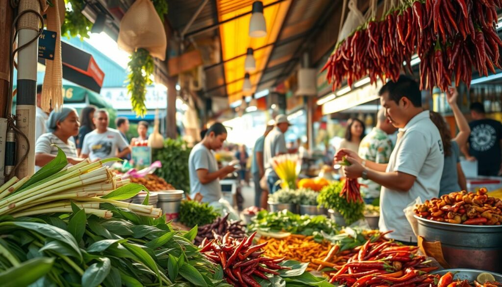 shopping Thai ingredients