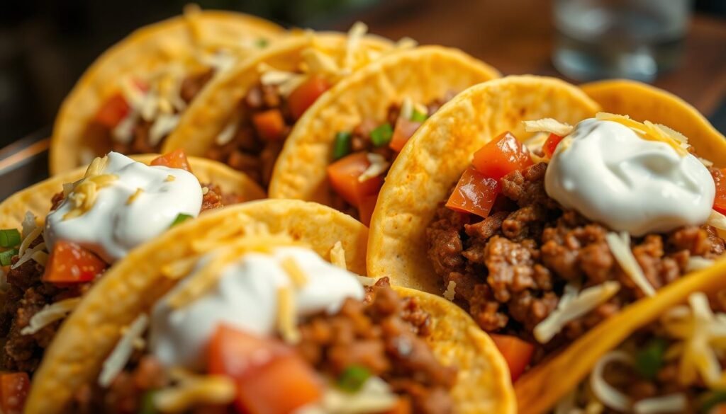 spicy ground beef tacos