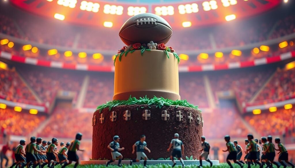 sports birthday cake for boyfriend football