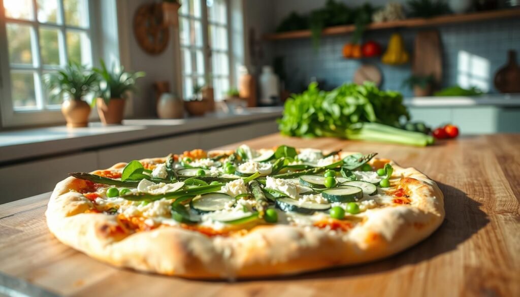 spring vegetable pizza