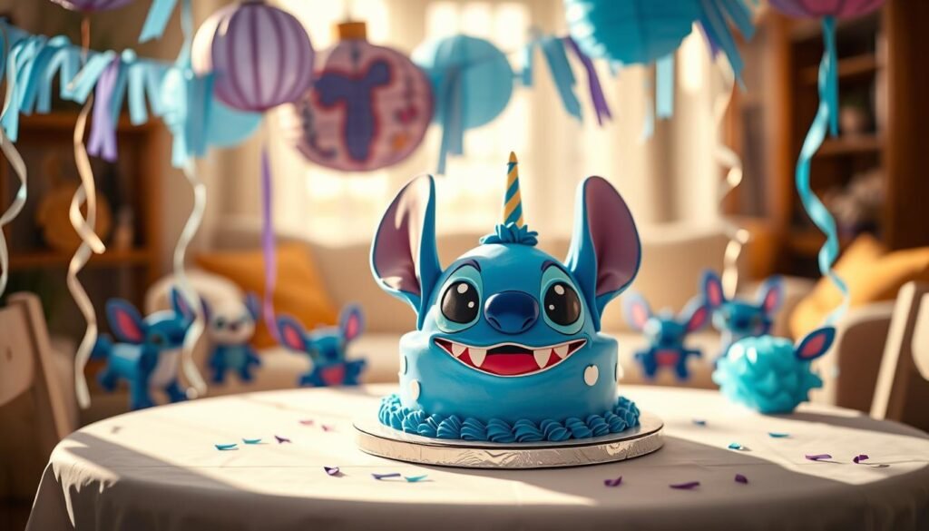 stitch birthday party cake