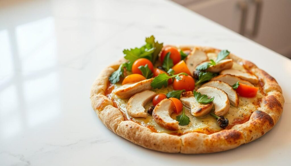 store-bought chicken crust pizza