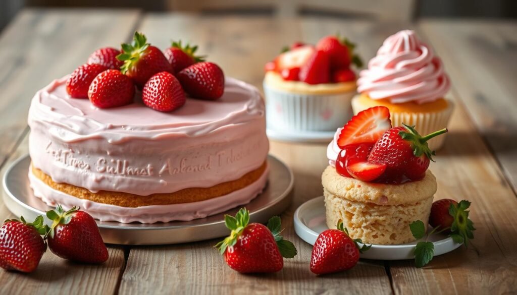 strawberry cake variations
