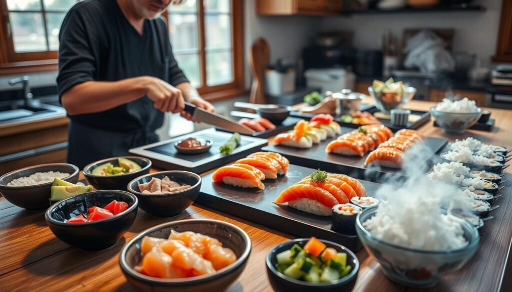 sushi making at home