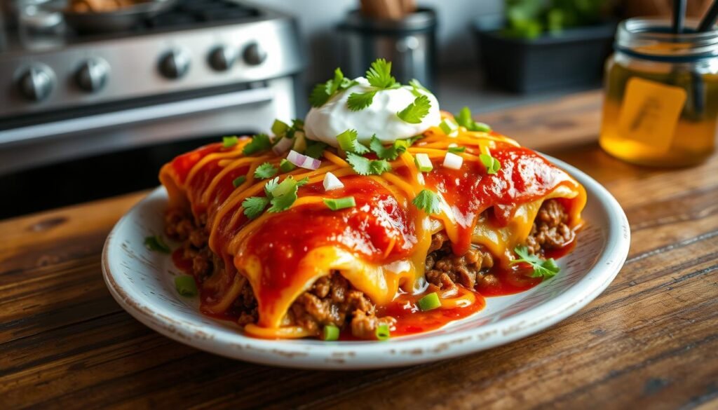 taco meat enchiladas