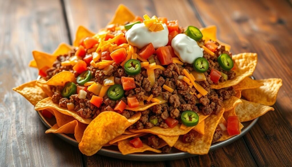 taco meat nachos