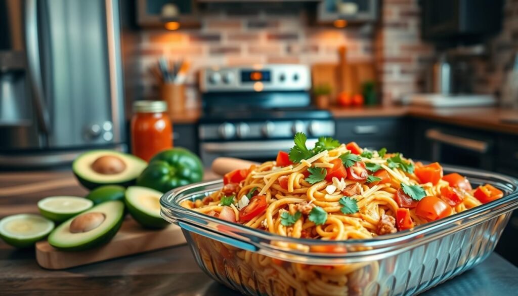 taco pasta meal prep