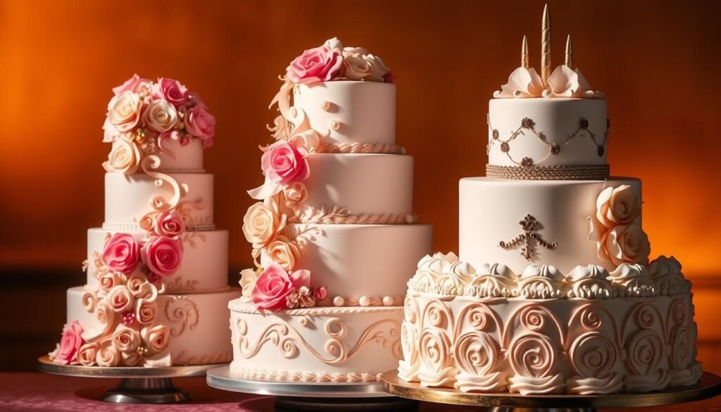 three-tier cakes