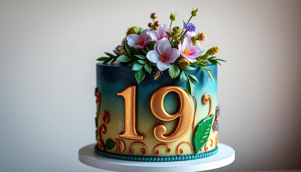 unique 19th birthday cake