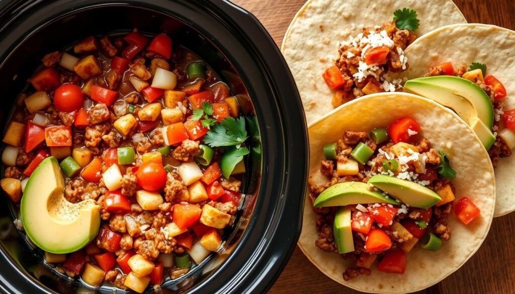 vegetarian crockpot tacos