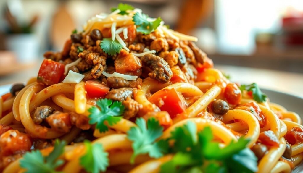 vegetarian taco pasta