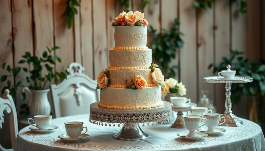 vintage cake party decoration
