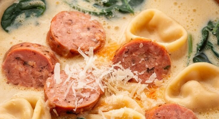 Creamy Italian Sausage Tortellini Soup Recipe