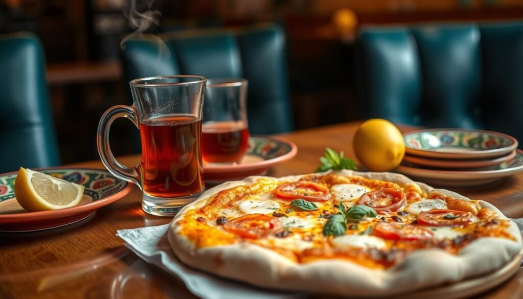 Pairing pizza with Turkish tea