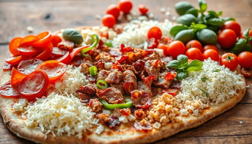 custom pizza bread toppings