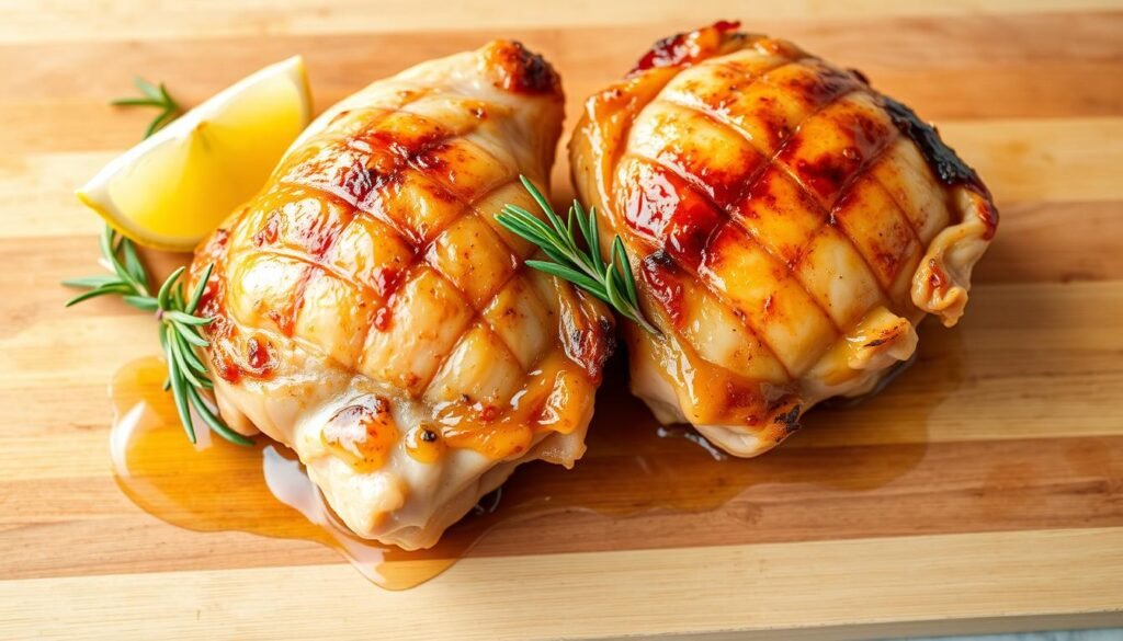 perfectly cooked chicken thighs perfectly cooked chicken thighs