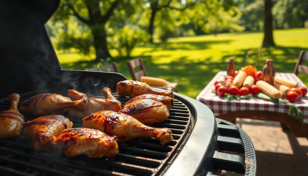 summer chicken grilling