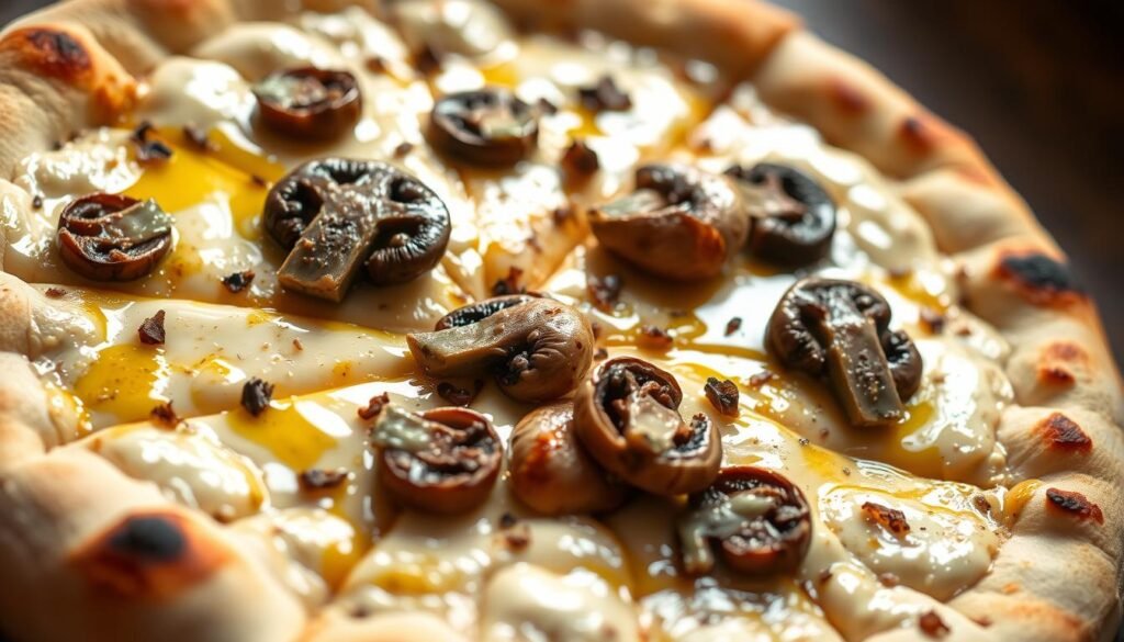 white pizza mushroom truffle luxury version white pizza mushroom truffle luxury version
