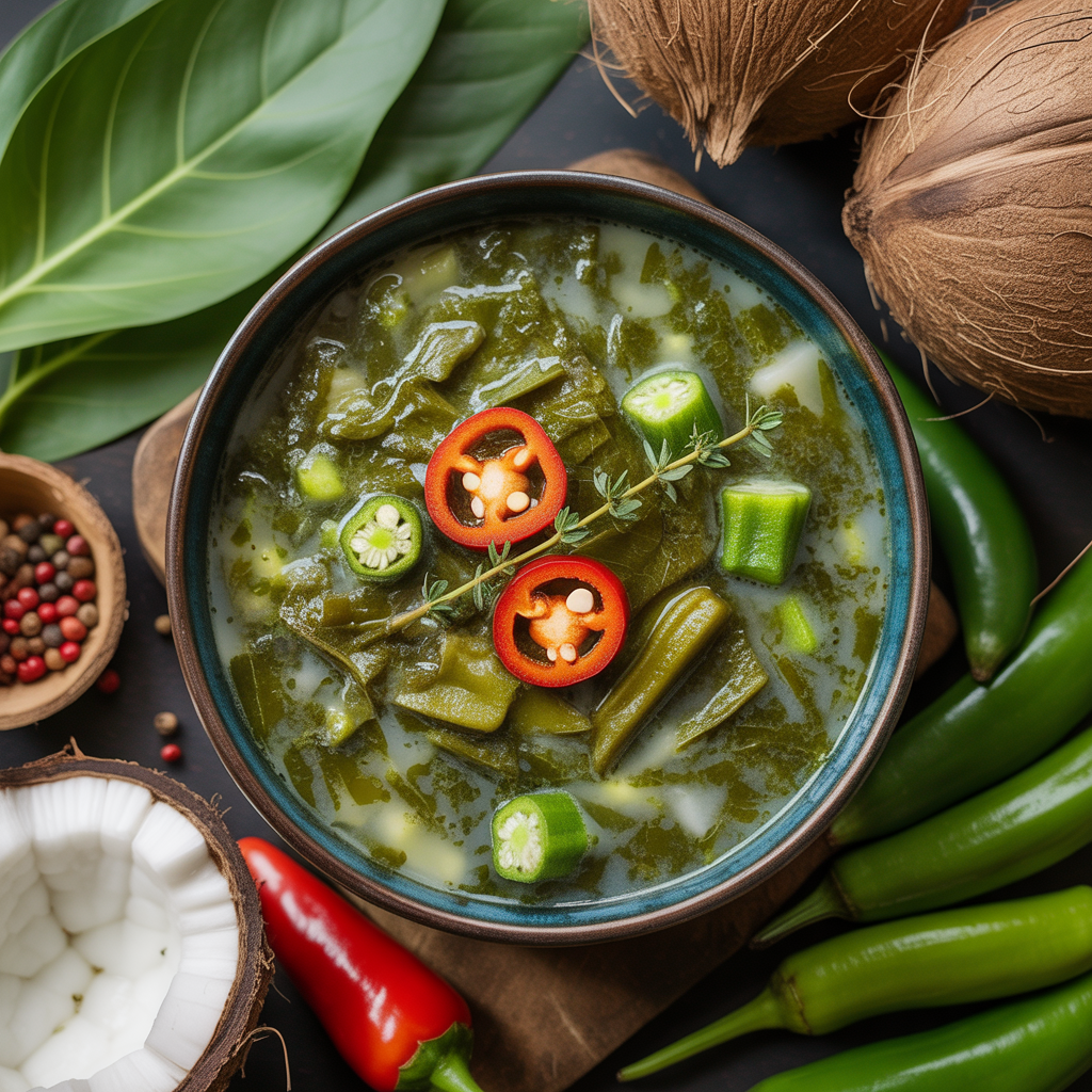 Traditional Caribbean Callaloo Soup (Dairy-Free)
