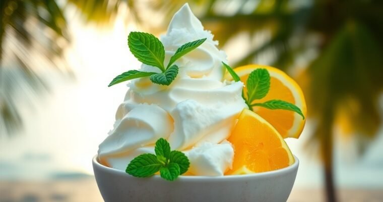 Caribbean Coconut Ice Cream Recipe (No-Churn Method)