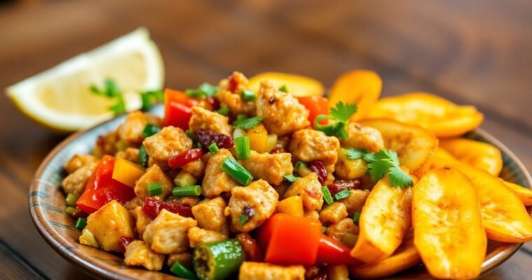 Easy Caribbean Chicken Stir-Fry with Plantains