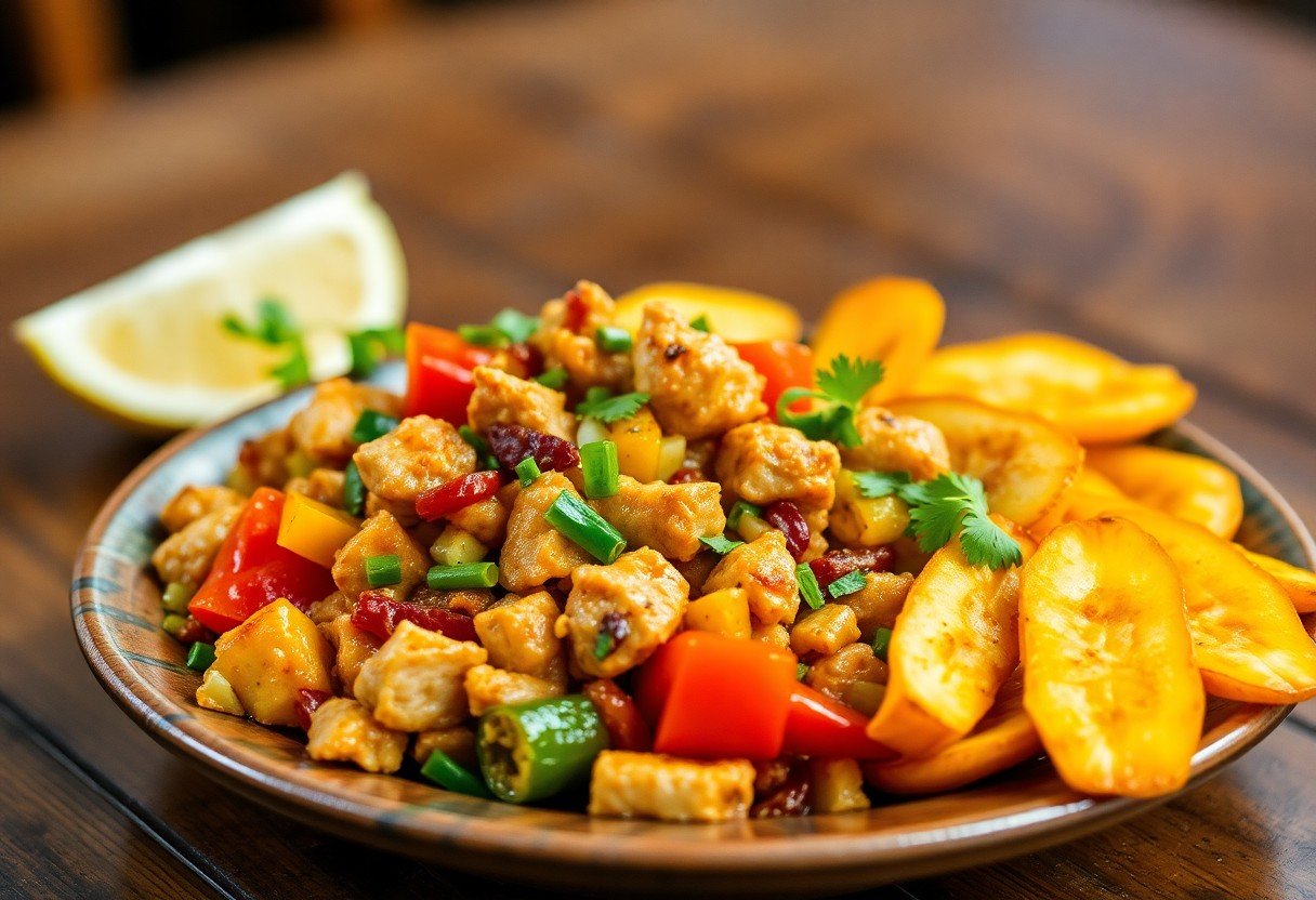 Easy Caribbean Chicken Stir-Fry with Plantains