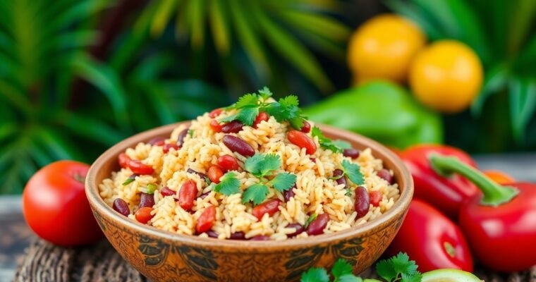 Haitian Vegan Rice and Beans Recipe