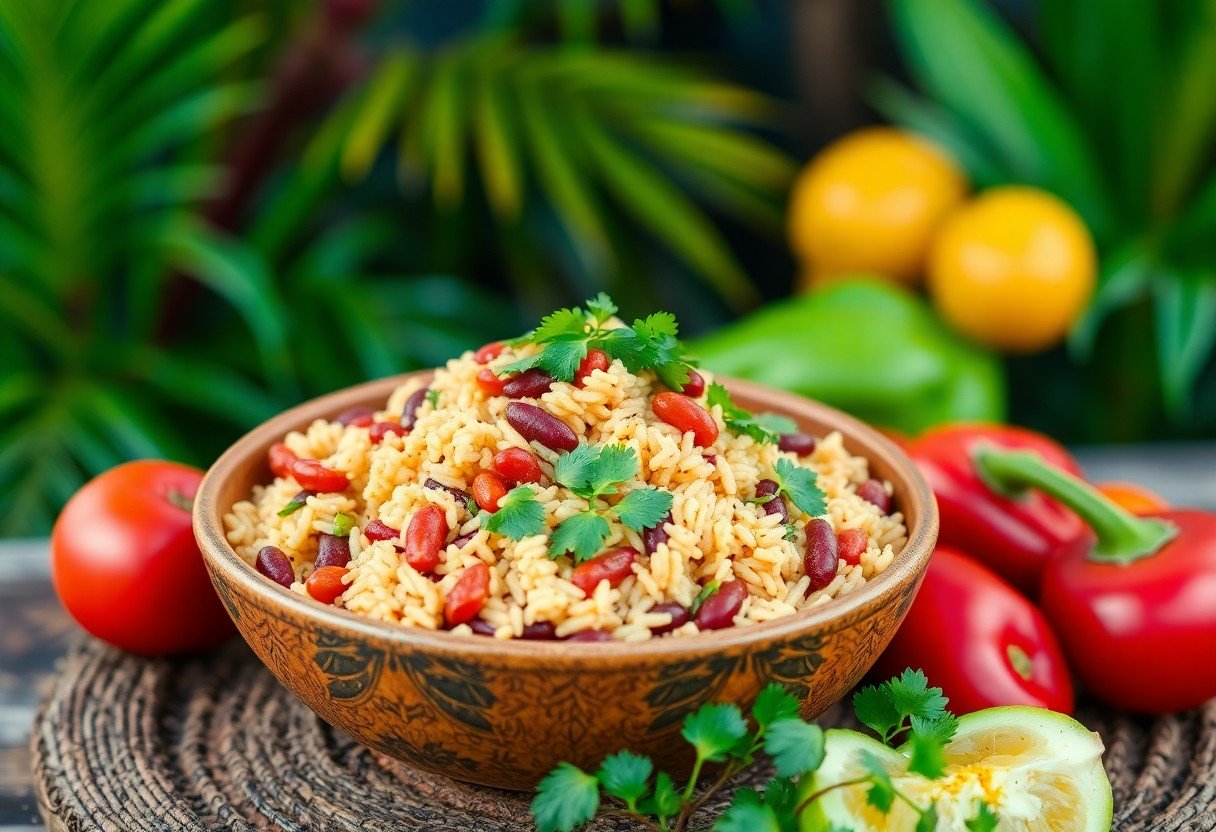 Haitian Vegan Rice and Beans Recipe