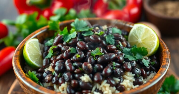 Fast Caribbean Black Beans and Rice – One-Pot Dinner