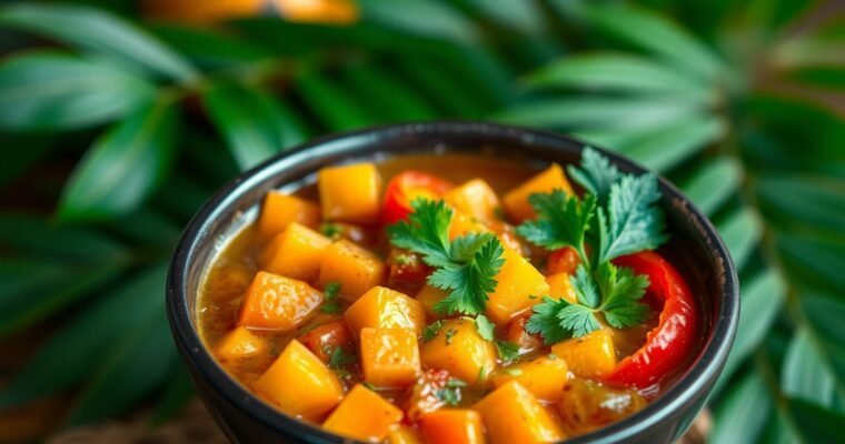 Vegan Caribbean Sweet Potato and Coconut Stew