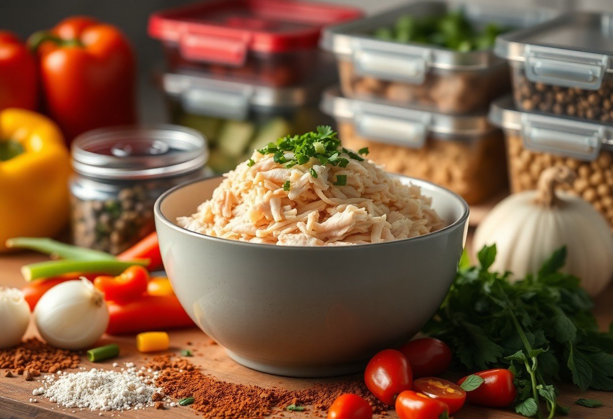 Versatile Shredded Chicken Base for Multiple Meals